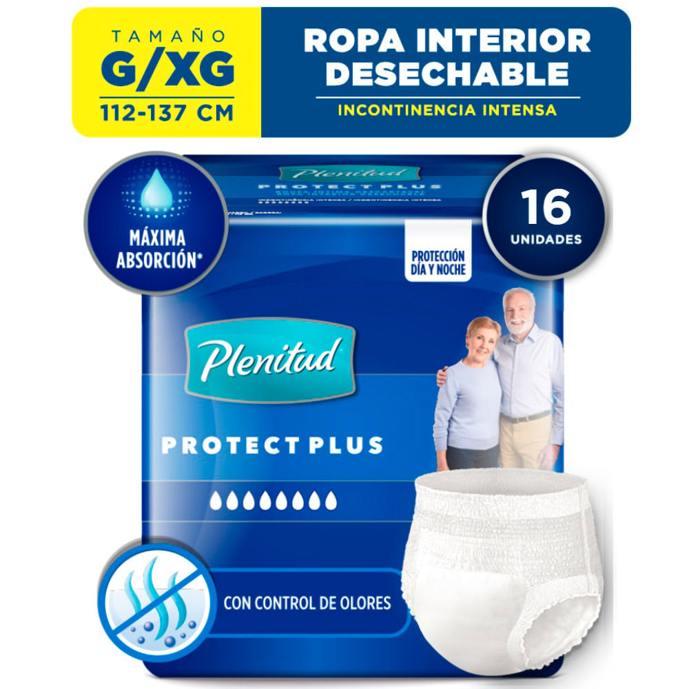 Pañal tipo ropa interior Plenitud Protect Plus G/XG 16 Unds - IC Norte